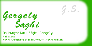 gergely saghi business card